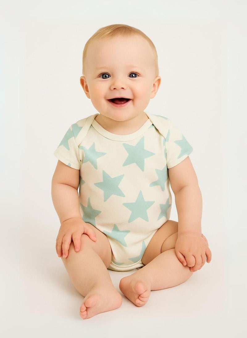 MINOTI Boys 2 pack short sleeve bodysuits envelope shoulders mint - Image 1
